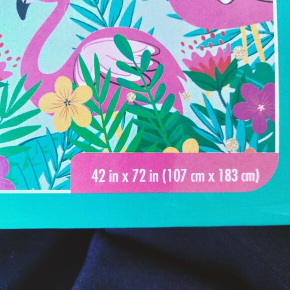 Feeling Tropical Flamingo Wall Decor 42x72 Inch Party Backdrop Beachy Pool Mural - Picture 4 of 6